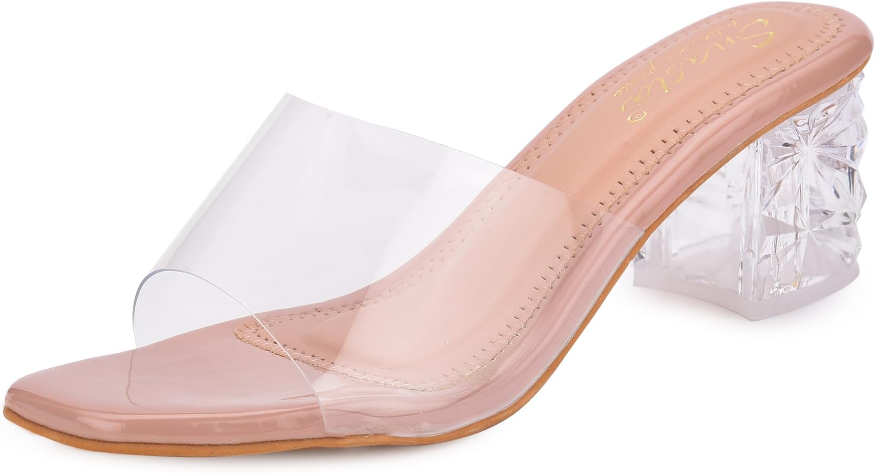 JkingWomen Transparent Heels Fashion Sandals