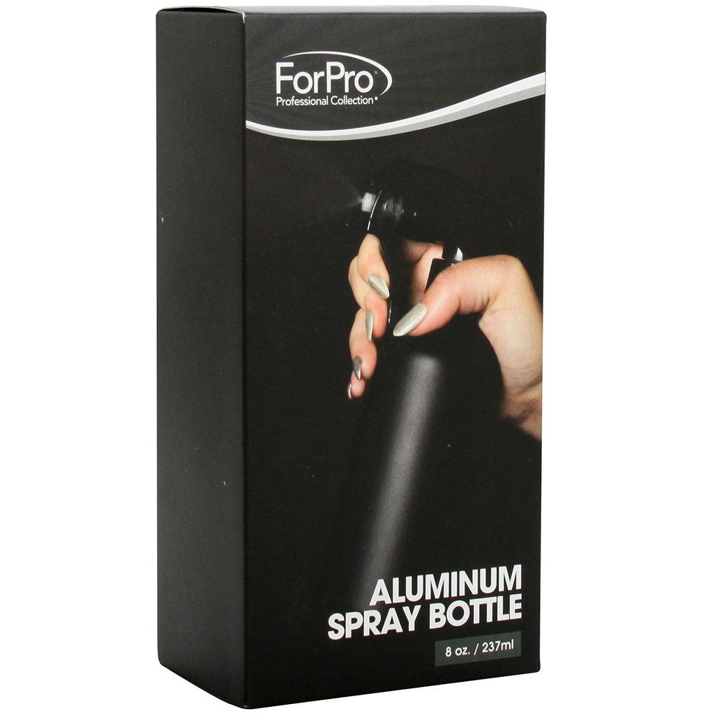 ForPro Aluminum Spray Bottle, Black, Fine Mist Sprayer