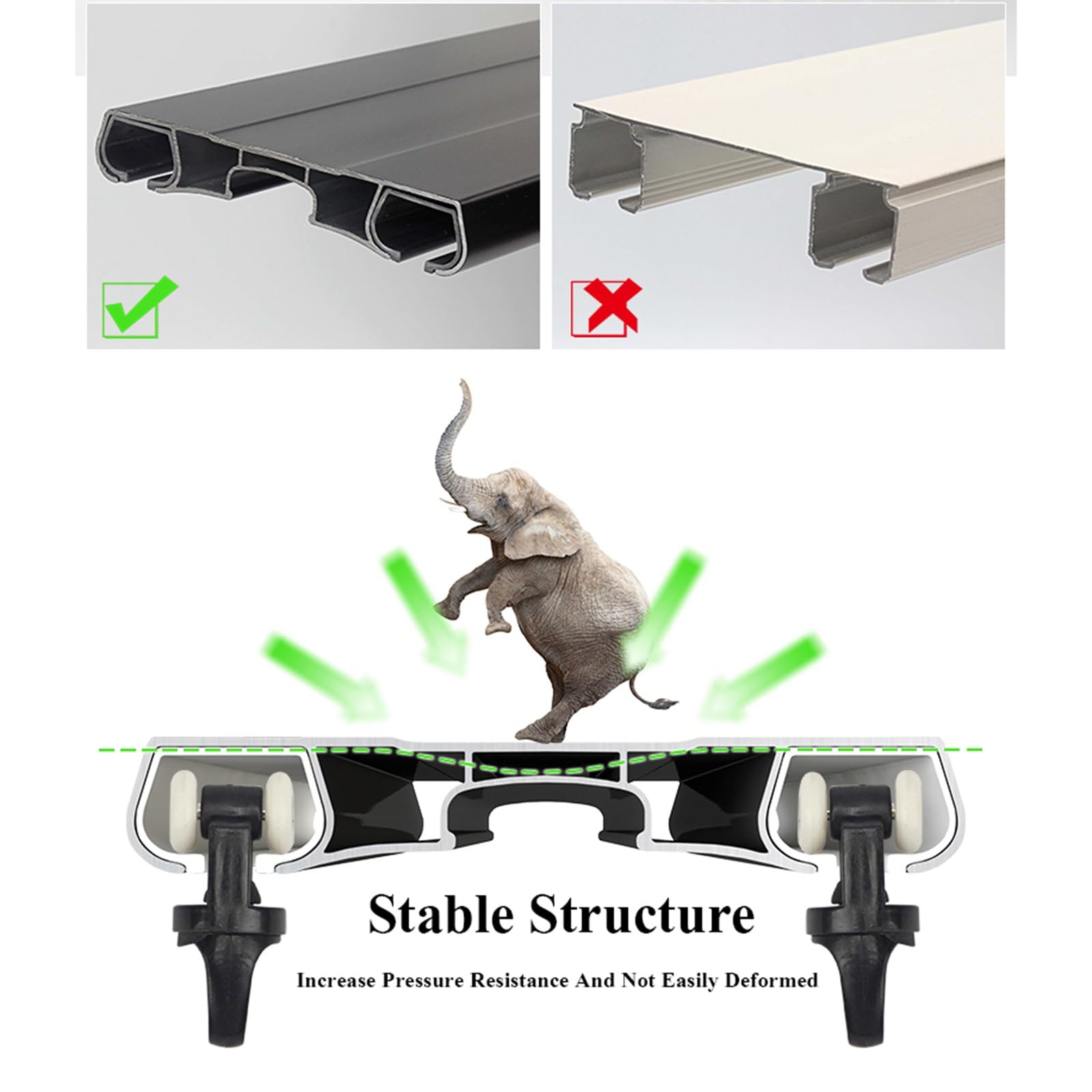 Rail Double pour Rideaux, Rail De Rideau De Plafond en Aluminium, Tringle À Rideaux Double en Métal pour Balcon, Chambre, Baie Vitrée, Salon(Champagne,560cm/4 * 140cm)