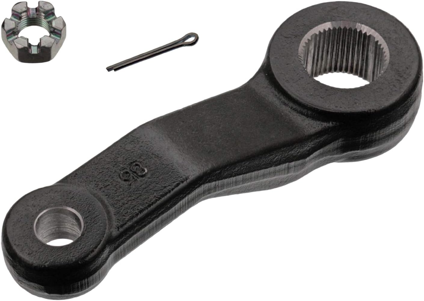 febi bilstein 42729 pitman arm with castle nut and split-pin (front axle) - Pack of 1