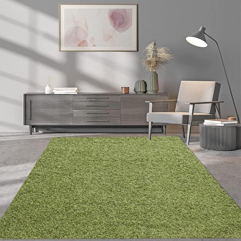 Dealx Xone Extra Thick Pile Fluffy Shaggy Rug Super Soft Modern Rugs, Living Room Large Area Rugs for Bedroom Non-Shedding Carpet Mat (Navy Blue, 120X170 CM)