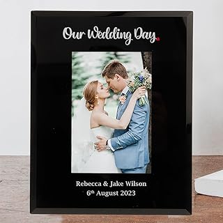 Personalised Wedding Gift Mr & Mrs Wedding Photo Frame Our Wedding Day Keepsake Frame customised Wedding Gift Newly Married Couple Gift 6x4 or 7x5
