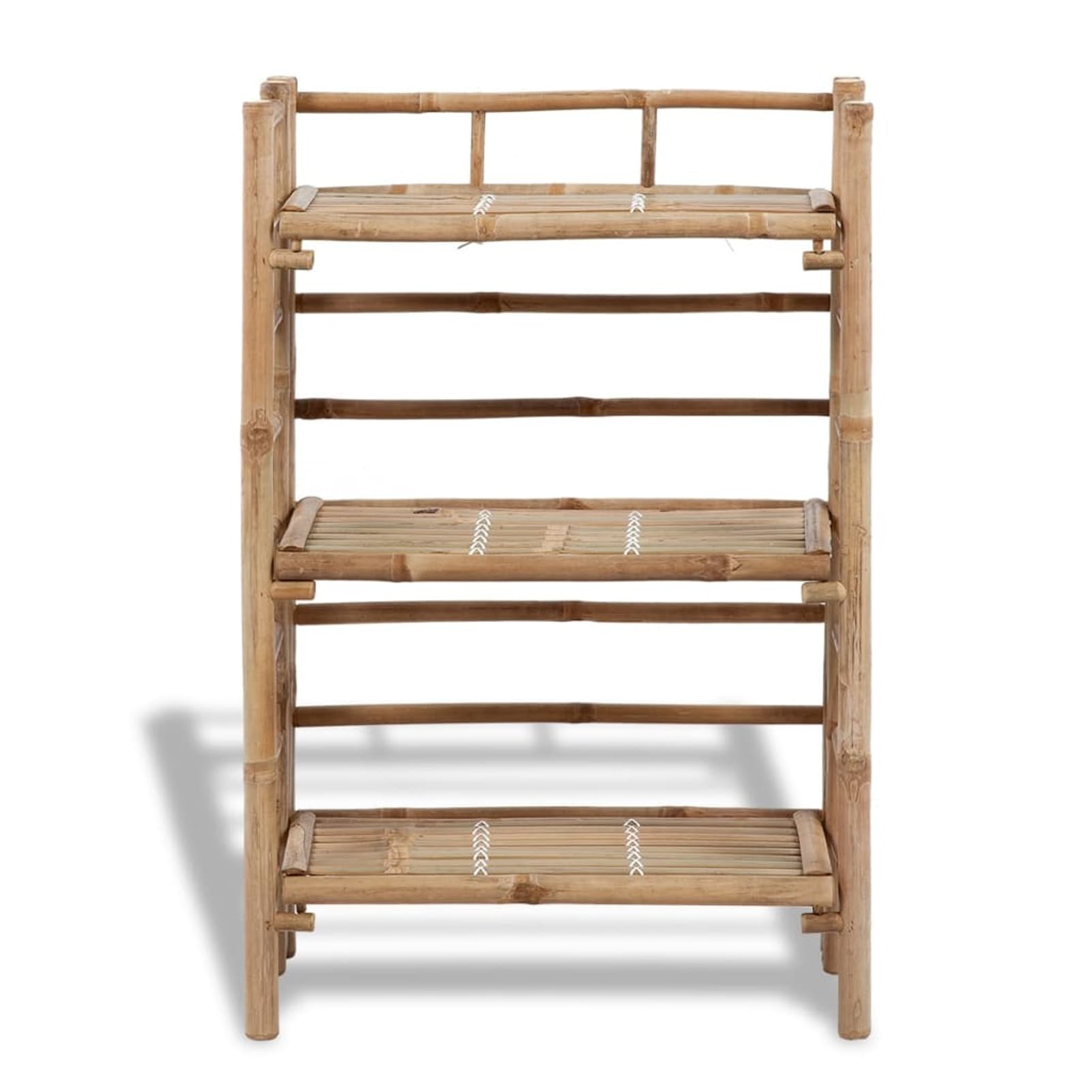 ZEYUAN Estantería de bambú con 3 Niveles, Libreria Estanteria, Biblioteca, Estanteria Habitacion, Armario Oficina, Estante para Libros, para Plantas