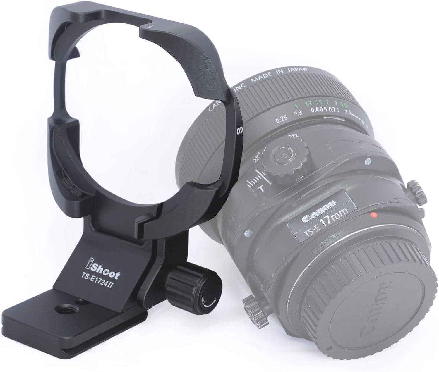 CNC Machined All-Metal Tripod Lens Collar Mount Ring for Canon TS-E 17mm f/4L Tilt-Shift Lens and Canon TS-E 24mm f/3.5L II Tilt-Shift Lens, Built-in Arca-Swiss Type Quick Release Plate