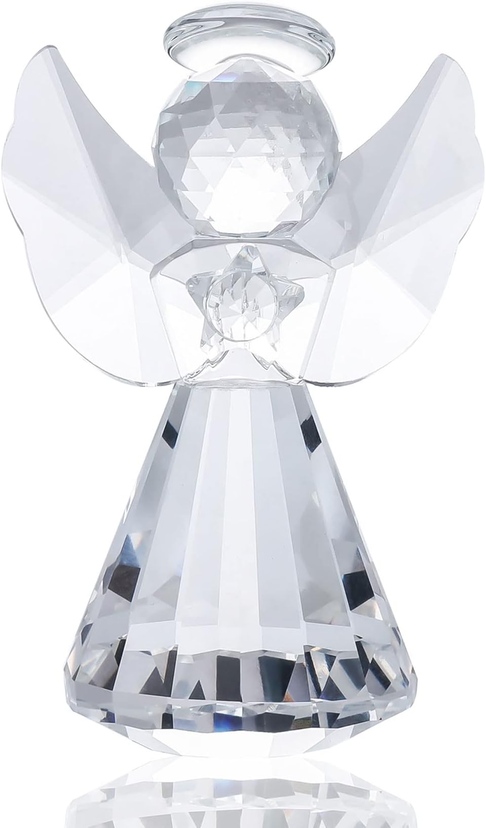 YWHL Crystal Guardian Angel Figurine, Glass Guardian Angel Statue Gifts for Women, Art Collectible Figurines Home Decor