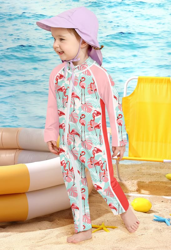 BesserBay Baby Rashguard UPF 50+ kostium kąpielowy z długim rękawem, zamek błyskawiczny, 0-36 miesięcy
