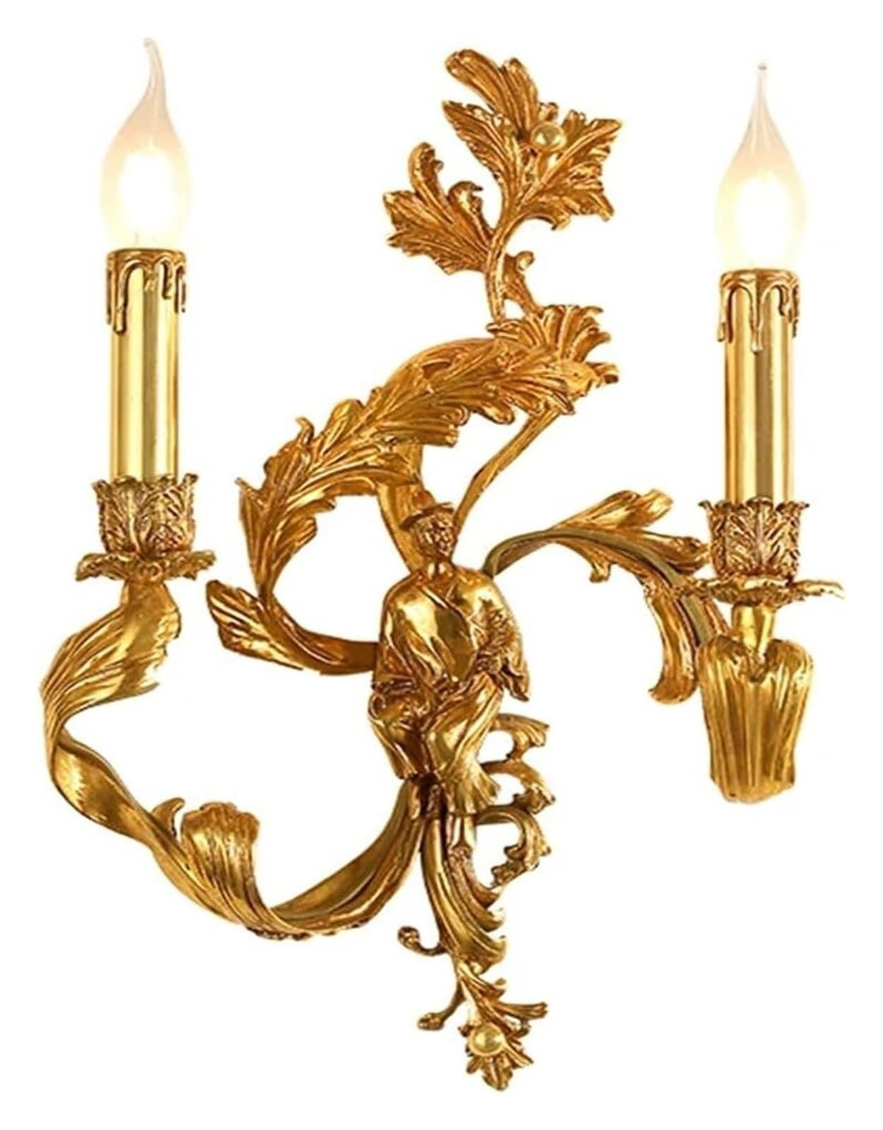 JYBNBBE Modern Wall Sconce, French Copper Wall Lamps Bedside Decorative lamp Corridor Candle lamp Hall Porch Gold Wall Lamps,Chandeliers