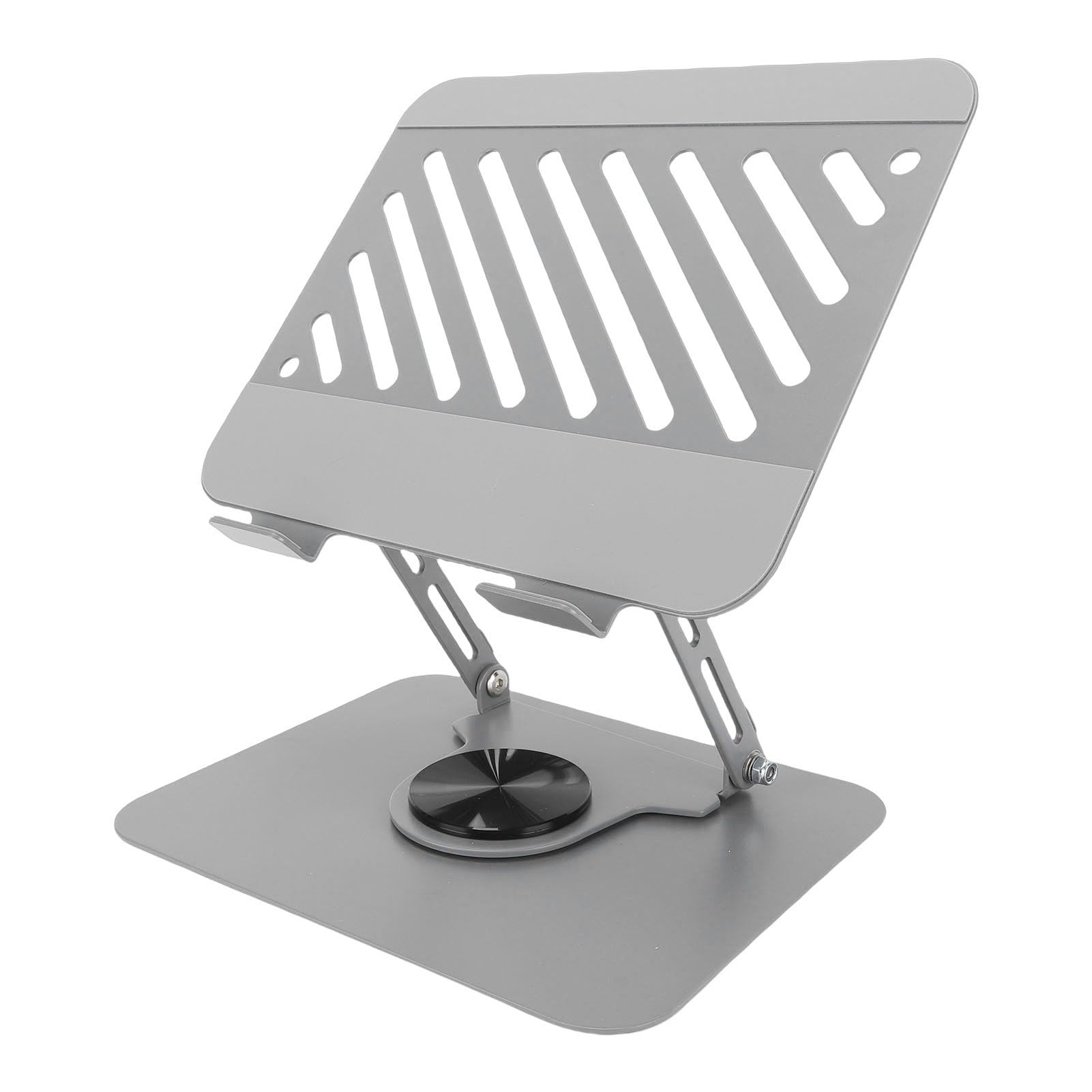 Cuifati Supporto per Laptop Girevole a 360°, Supporto Rialzato per Laptop Ergonomico in Lega di Alluminio Regolabile in Altezza con Fessure di Ventilazione per Tablet da 17 Pollici