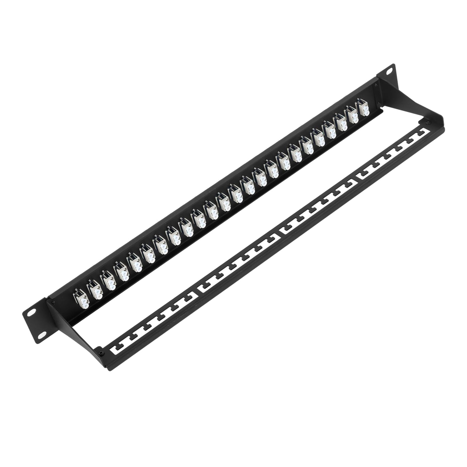 1U Glasfaser-Patchpanel mit 48 LC OM1/OM2 Multimode-LWL-Kupplungen, 1 Stück