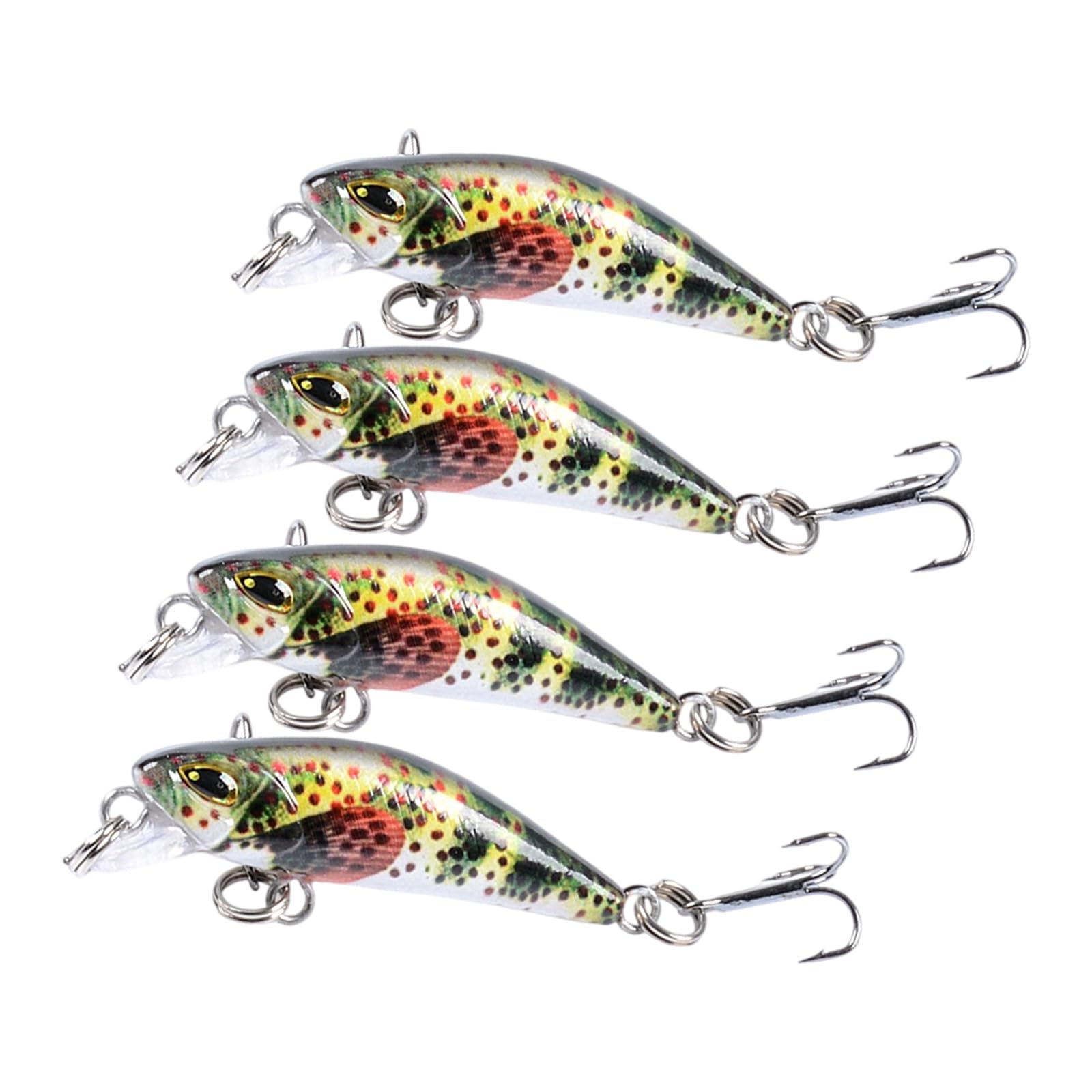 QIAOLIDA Realistic Painting Fishing Lures With Hook Artificial Sinking Hard Baits for Perches Fishing In Saltwater