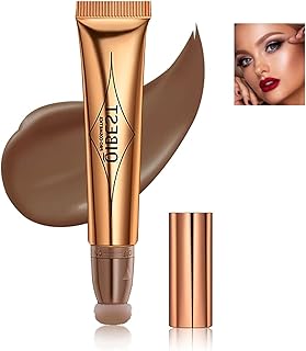 Contour Beauty Wand, Liquid Face Concealer Contouring with Cushion Applicator, High Coverage Natural Matte Finish Highlighter Bronzer Stick Super Silky Cream Face Blush Illuminator Makeup Stick (01#)