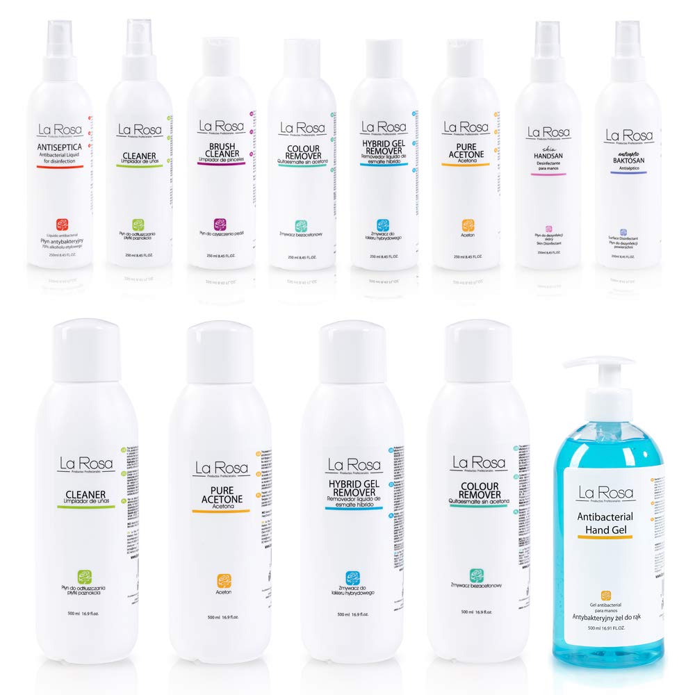 LaRosa Nail CLEANER 1000 ml - duża pojemność, płyn do odtłuszczania paznokci, hybryda, żel, akryl