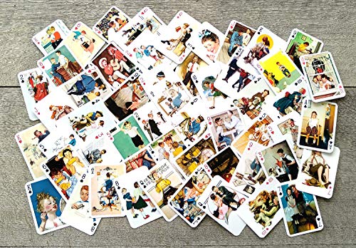 Norman Rockwell Playing Cards (Poker Deck 54 Cards All Different) Vintage Retro Magazine Illustrations #TOP3