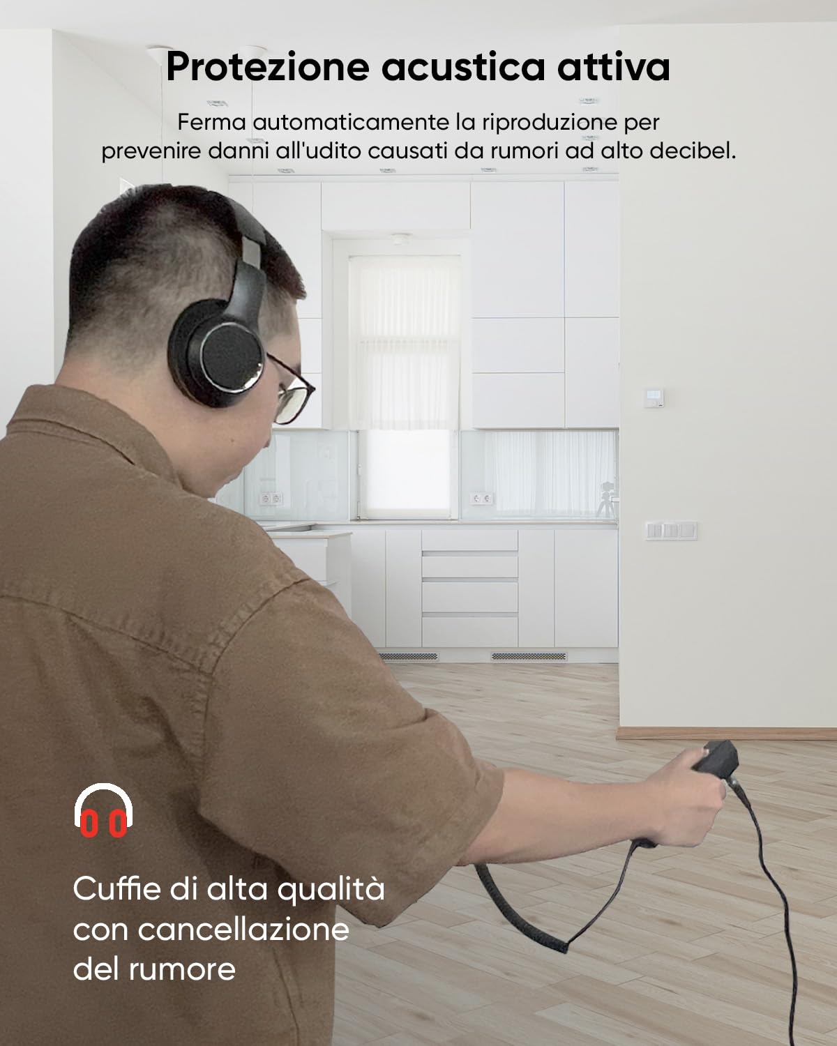 HIKMICRO AD21S Rilevatore acustico di perdite d'acqua | Strumento professionale per la rilevazione di perdite in tubi sotterranei interni con cuffie e custodia