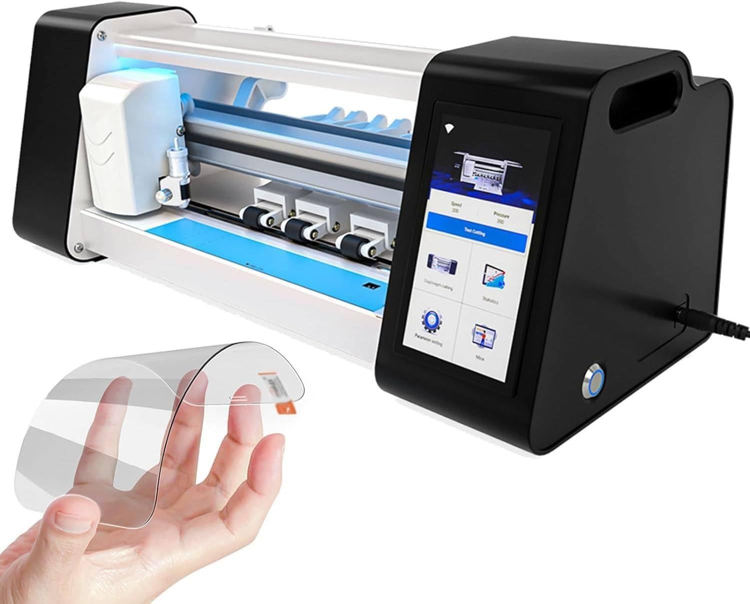 GTANND Smart Screen-Equipped Film Cutting Machine, Intelligent Automatic Hydrogel Film Cutter, Mobile Phone Screen Protector Cutting Machine, For Game Machine/Gps Film/Bluetooth Headset Film