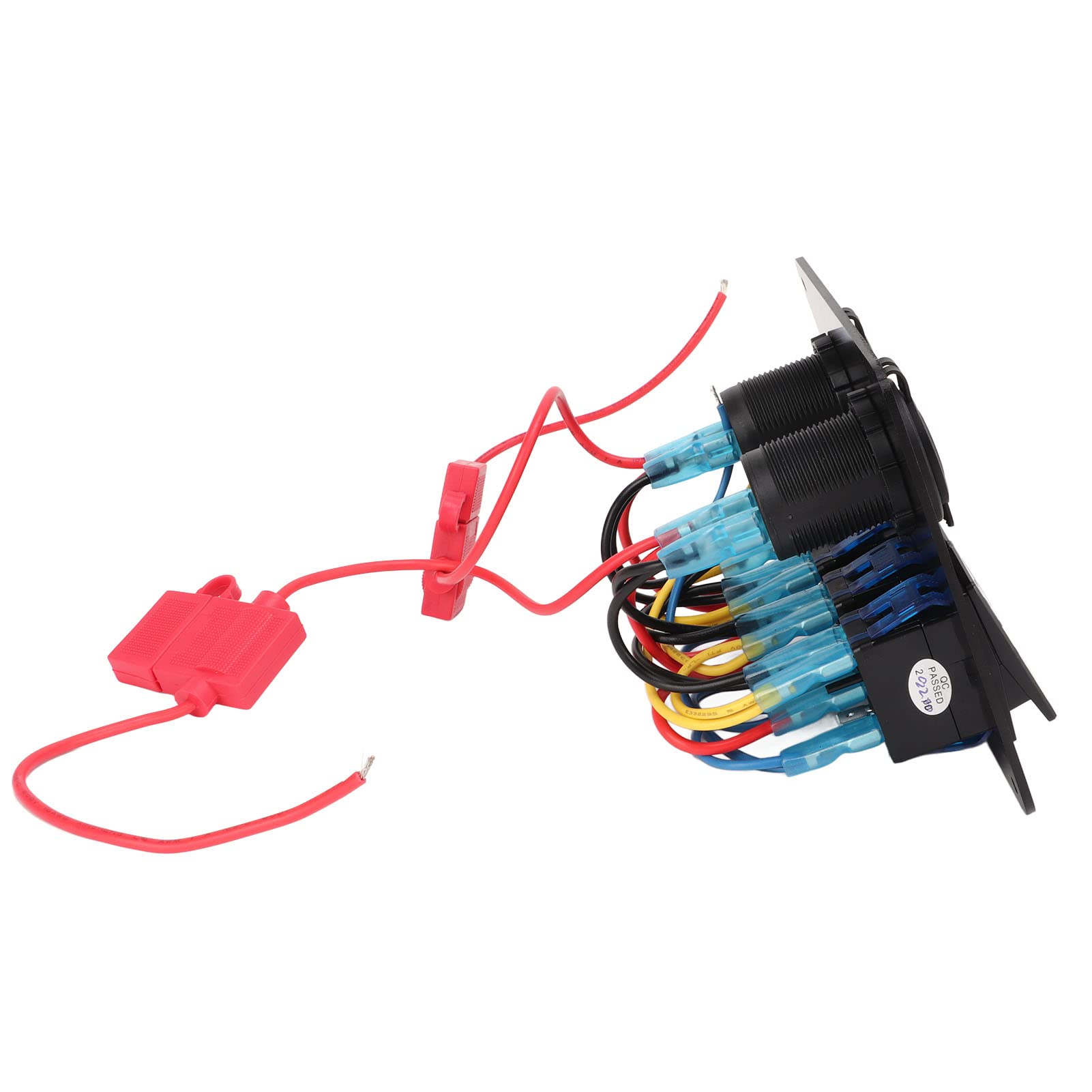 Rocker Switch Panel 4 Gang 12V/24V con Doble USB, Sobrecarga y Luz de Fondo Azul para Automóviles, Vehículos Recreativos, Remolques, UTVS