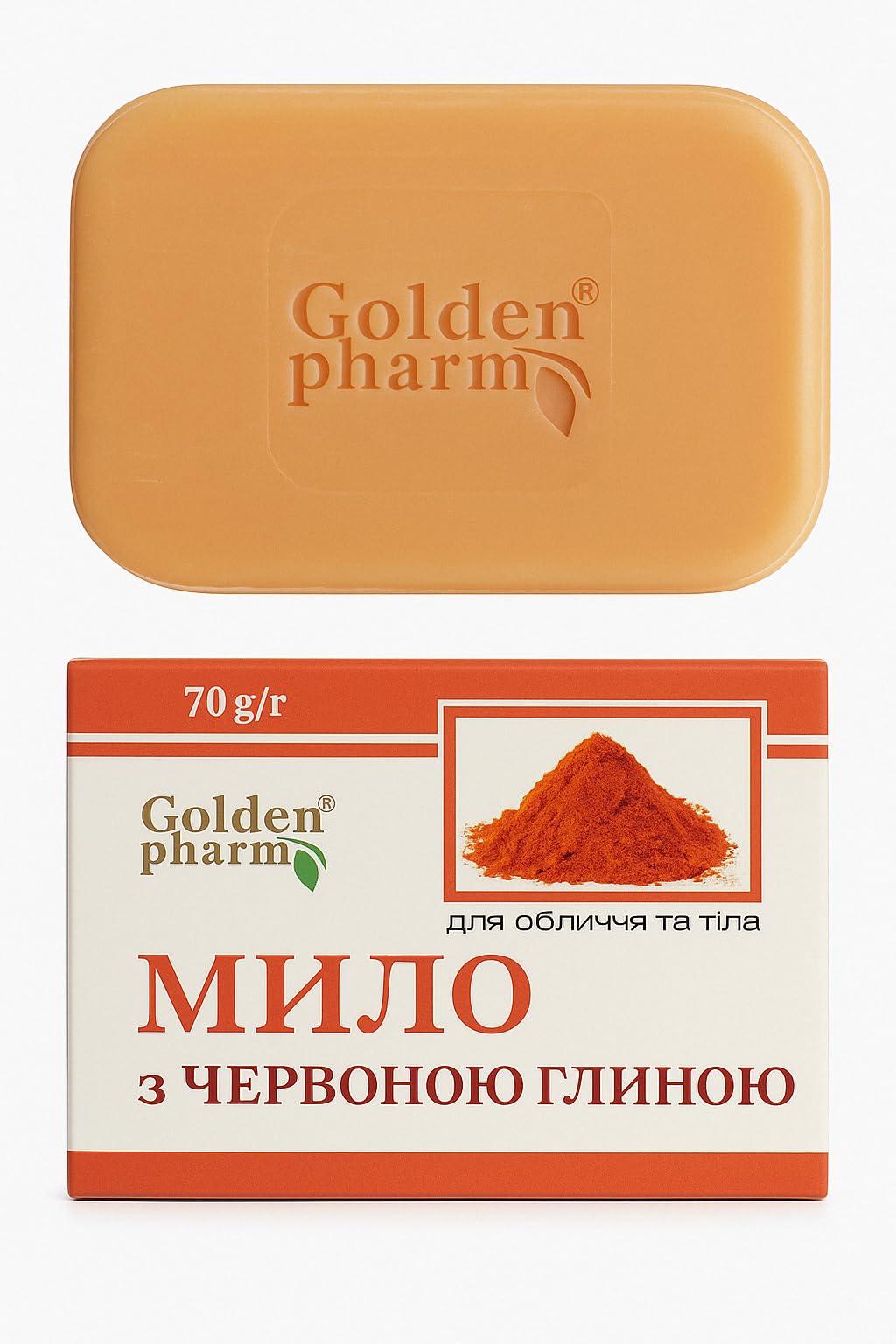 Original Herbs Red Clay Soap Bar for Face & Body - 70g (2.47oz) - 100% Natural, Cold Process Soap, Essential Oil Soap, Deep Cleansing for All Skin Types - Gentle Skincare for Men & Women