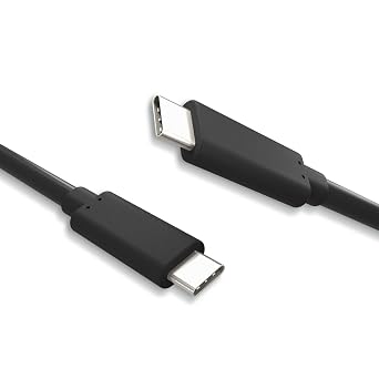 Cablelera USB Fast Charging Cable, USB3.2 Gen2x1, Type C to C, USB C Cable, 100W Fast Charge, 10Gbps=1250MB/s, Black, 0.5 Meters