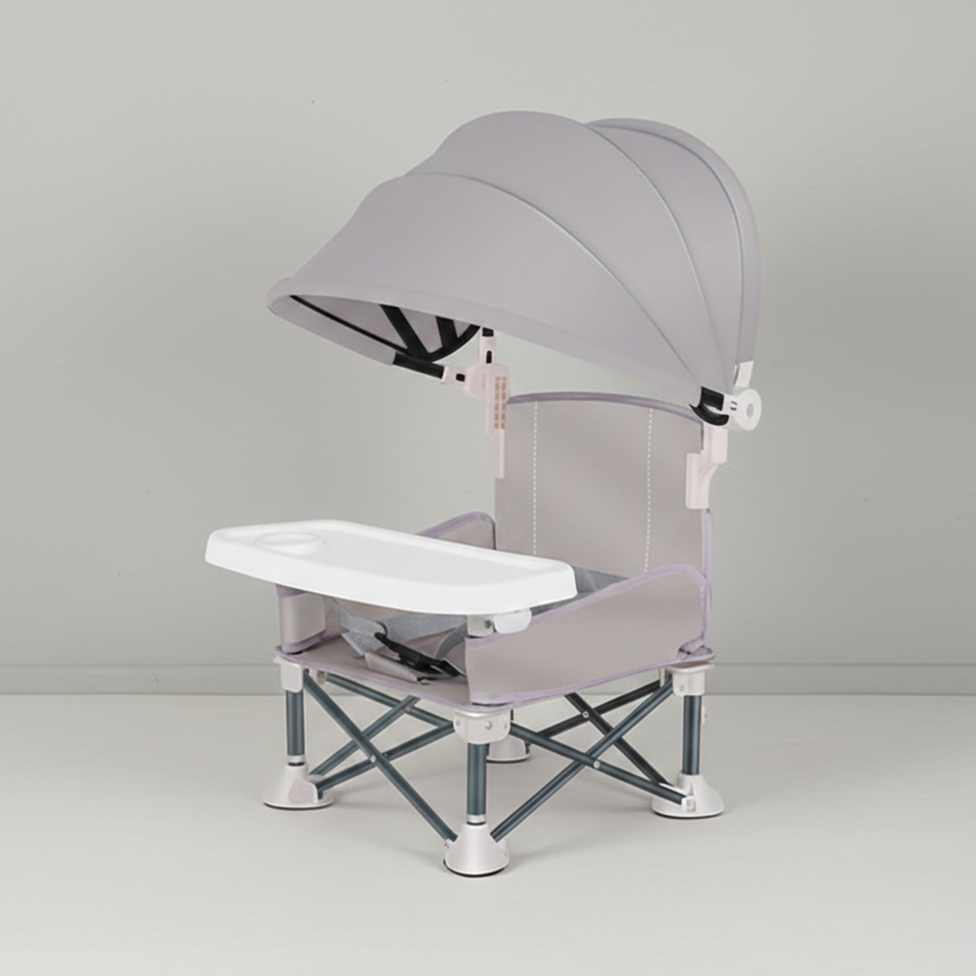 TINSY Kids Beach Chair with Detachable Umbrella & Carry Bag | Portable Folding Toddler Friendly Design | Outdoor Chair for Beach, Park & Travel | Compact Booster Seat for Kids (Up to 12 kg, Grey)-image-33