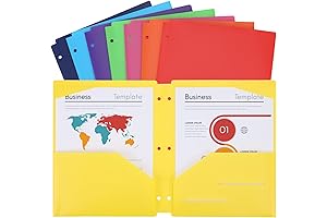 EOOUT 8-Pack Pocket Folders: Organization for Office and School
