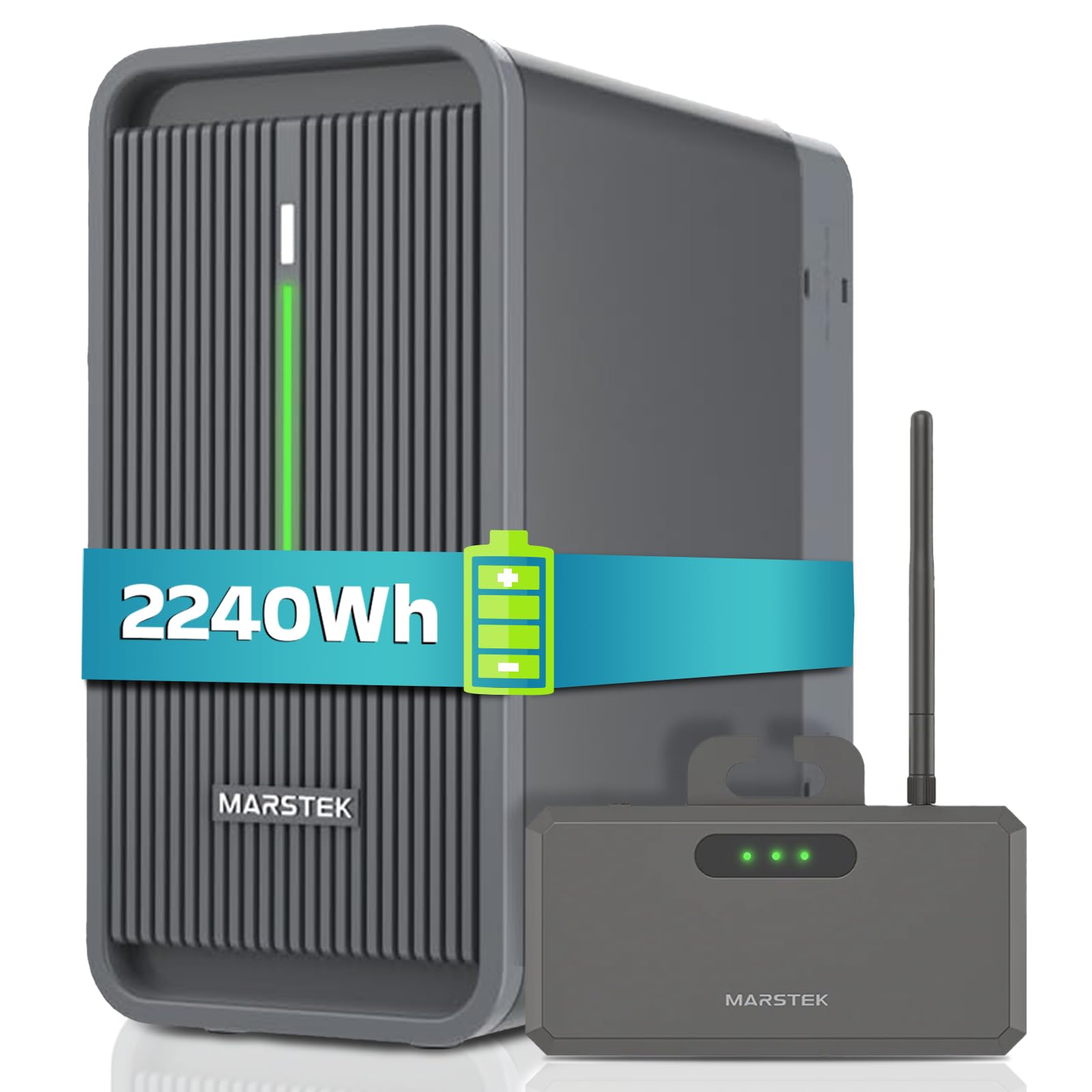 Marstek B2500 Speicher/Batterie für Balkonkraftwerk 2.24KWh MPP Tracker mit Smartmeter CT001, 6000+ Ladezyklen, App-Steuerung, für Innen- und Außenbereich (IP65), durch P2500 erweiterbar bis 6.7KWh