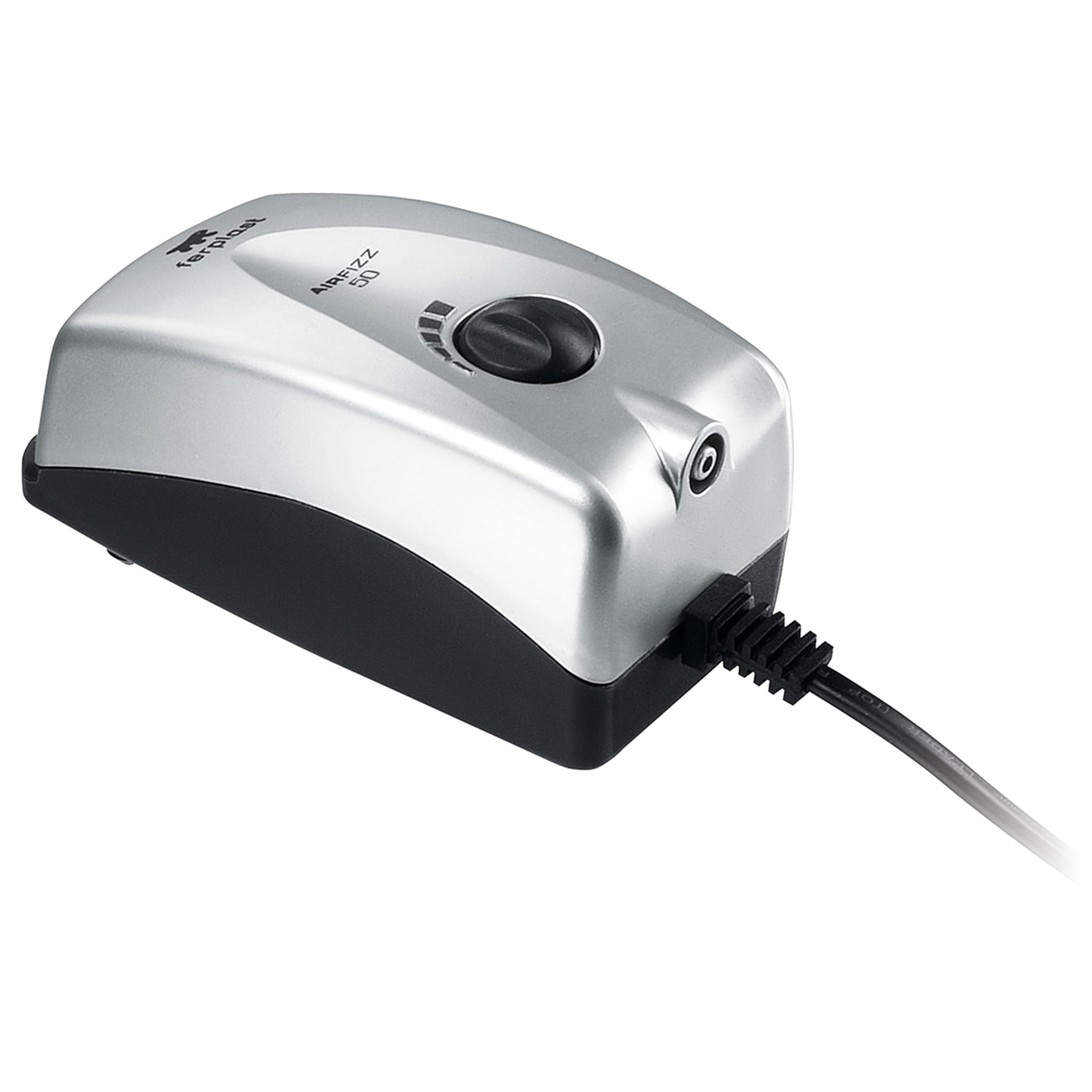 Hydor Aquarium Air Pump up to 50 Litres AIRFIZZ 50, Adjustable, 1 Nozzle, with Tube and Non-return Valve