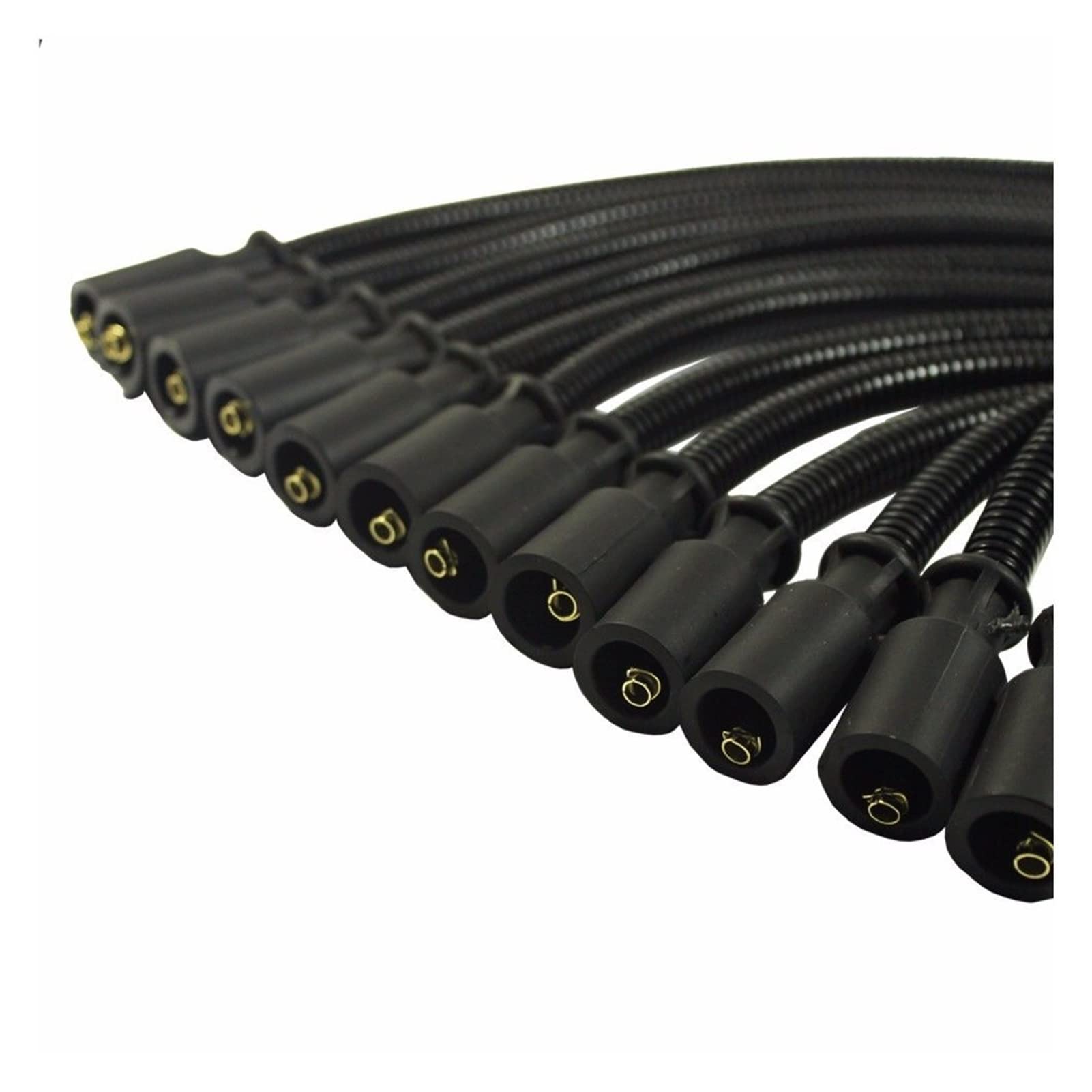 Conjunto de alambre de alambre de la bujía de 12pcs Cable de encendido compatible for Mercedes compatible for la clase E e E-Class Benz Ml SLK 320 350 DXY88 1121500218 Kit de cable de encen