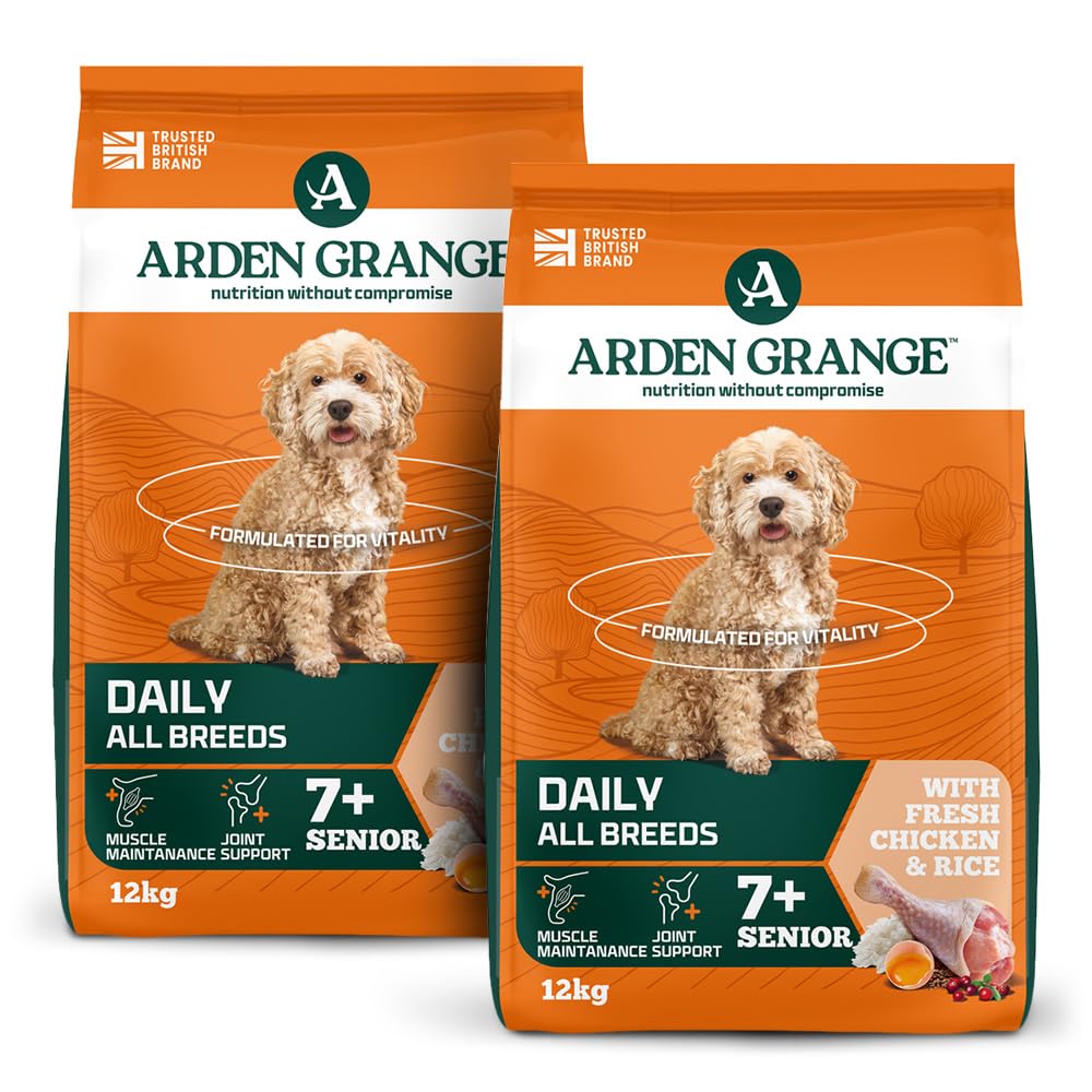Arden Grange Senior with fresh chicken & rice 2 x 12kg — image 1
