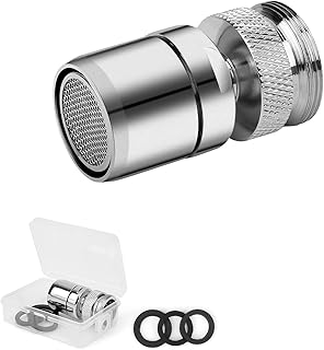 WJUAN Anti-Slip Tap Aerators, Aerator Rotatable 360°Splash Water Saver Kitchen Sink Aerator for Kitchen and Bathroom Faucets with External Thread M22 or Internal Thread M24