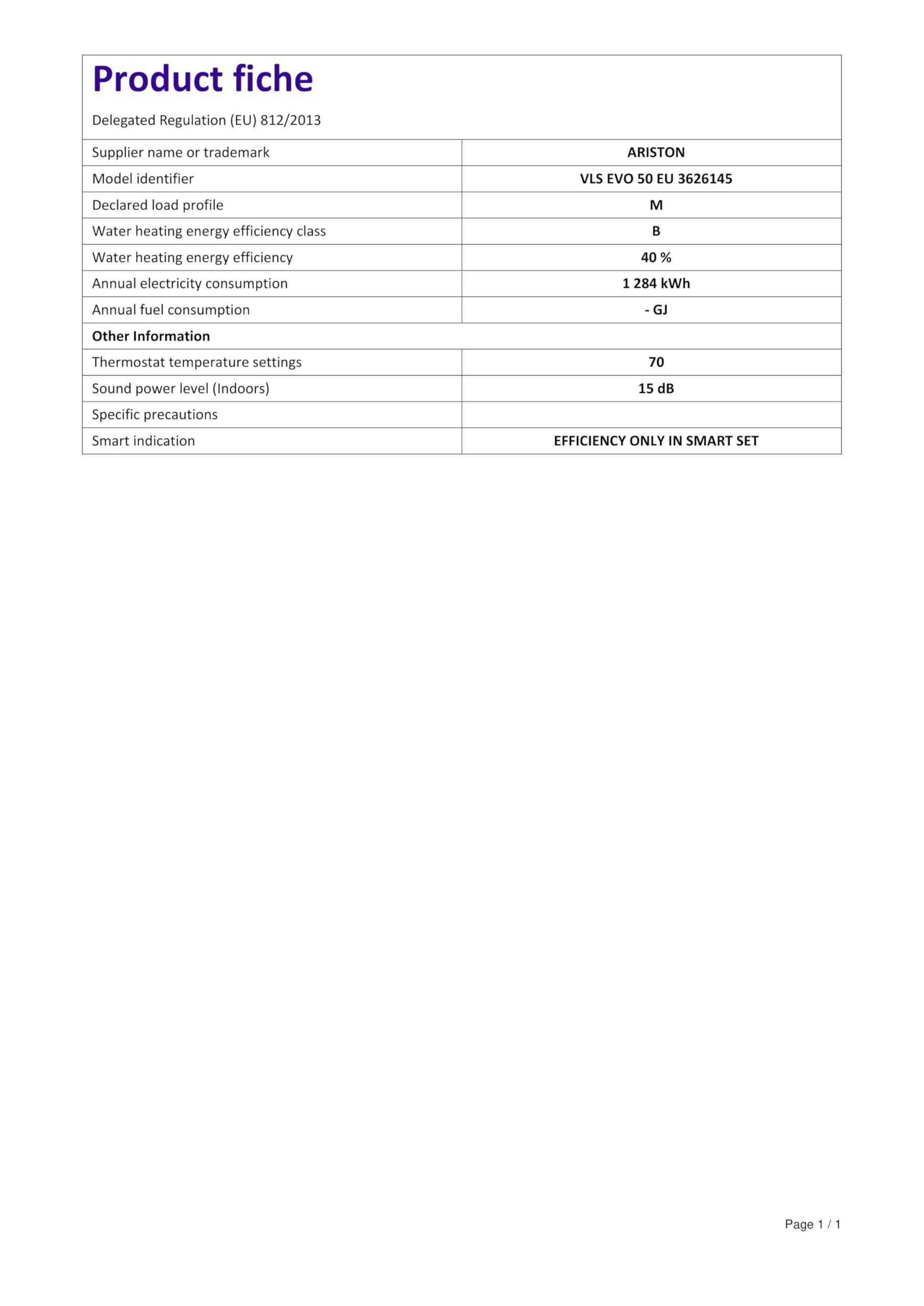 Ariston Scaldacqua Elettrico Velis Evo 50 L, ‎Bianco, 50.6 X 27.5 X 77.6 Cm