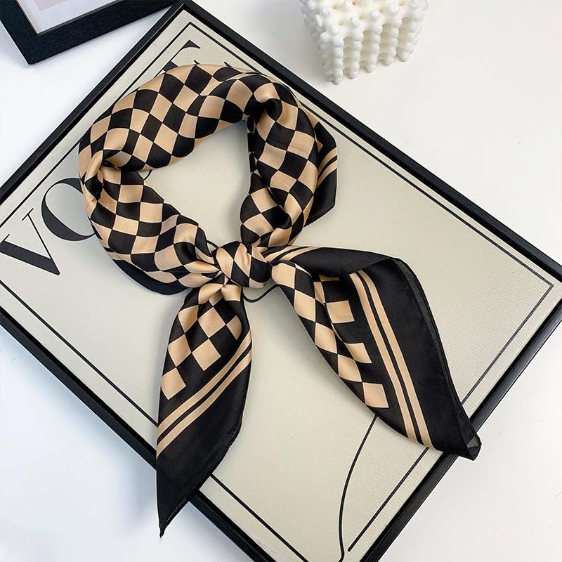 27" Silky Headscarf for Women's Hair Floral Bandanas Neckerchief Lightweight Hair Scarf, Satin Hair Tie for Lady3