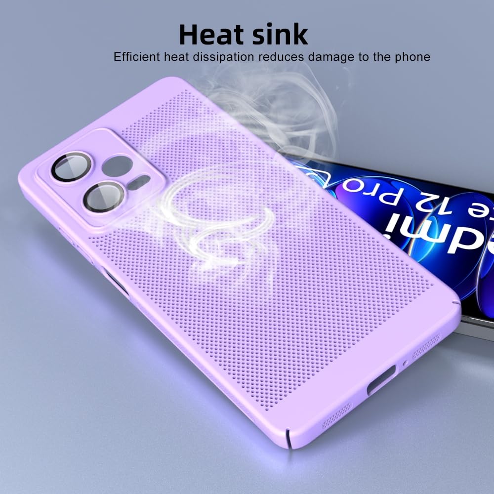 Dl3 Mobilak Case For Honor 90 5G Heat Dissipation Case with Built-in Camera Lens Protector Slim Fit Breathable Cooling Anti-Fingerprint Hard PC Back Shockproof Cover - Black