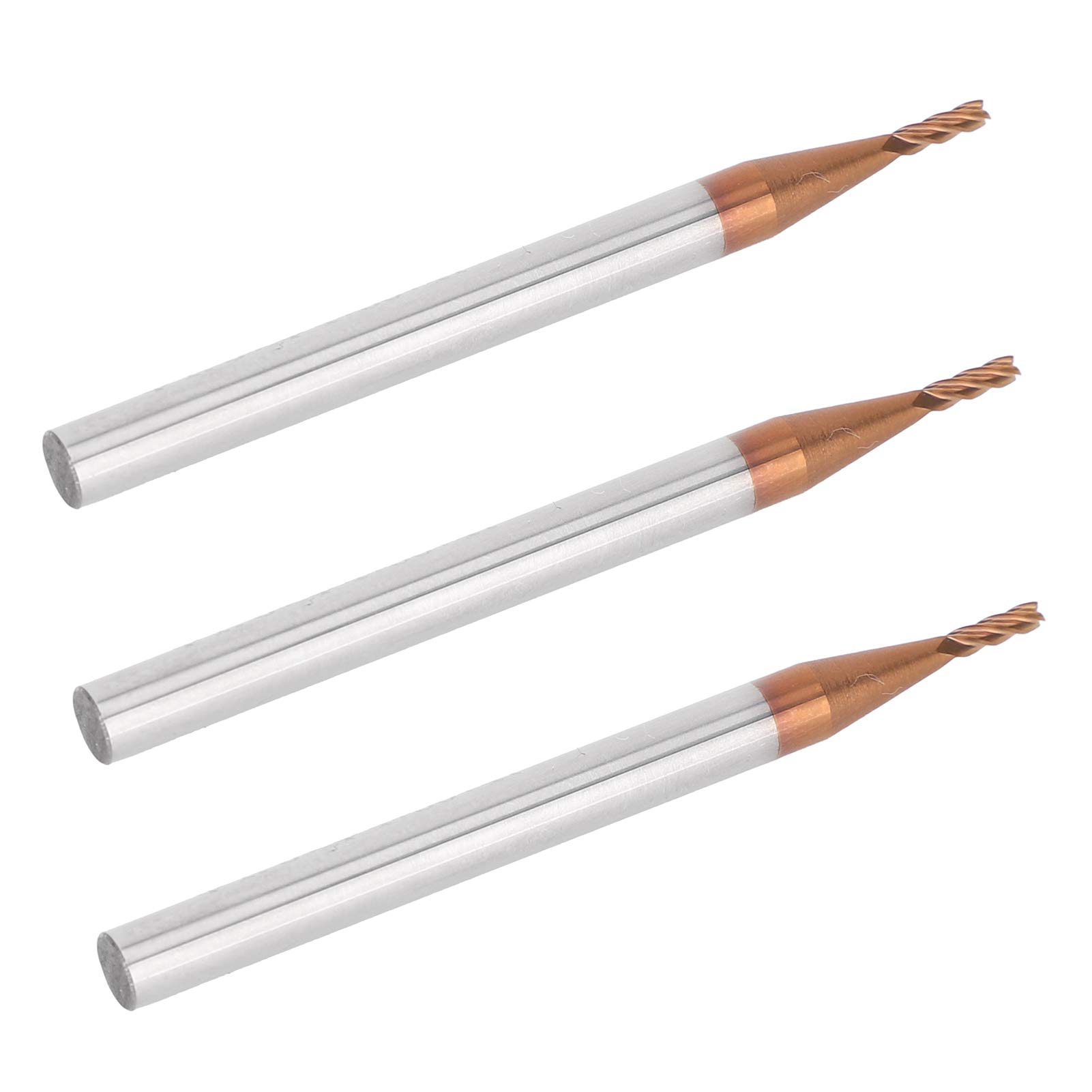 Milling Cutter, Stable High Strength Sharping Cutting Practical CNC End Mill, for No Burrs Woodworking Cutting Tools Tungsten Steel 1.5 X 50 X 4T