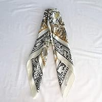 Vista 56 de FONYVE - Pañuelo de satén sedoso de tamaño mediano para mujer, cuadrado, 27.5 x 27.5 pulgadas