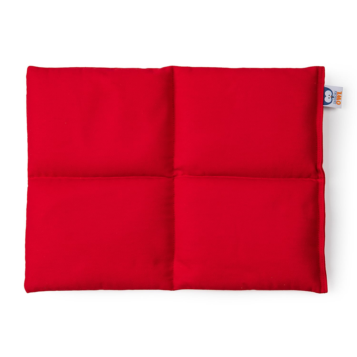 Sensory Owl Weighted Lap Pad For Kids And Adults Cotton Pillow To Relive Stress Anxiety Self-Calming Relaxing 2 kg 30 x 40 cm Red