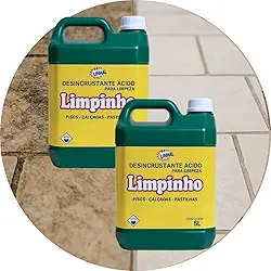 Kit 2 Limpa Pedras e Pisos - Ácido Muriático para Limpeza Linhal 5L