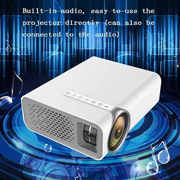 LED Portable Mini Projector Supported 1080P, Video-Projector Bluetooth Wifi 1800 Lumens HD Projector, Built in Speaker, Mobile Hard Disk SD Card AV Connect DVD,Black