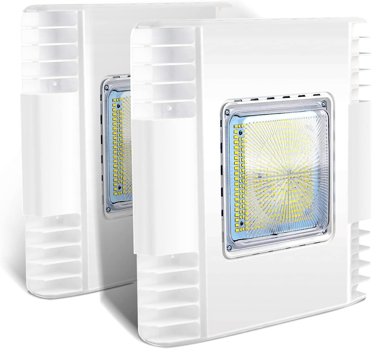 OSTEK 2 Pack LED Gas Station Canopy Light, 150W Garage Carport Ceiling Light 5700K, Outdoor Rated (800W HID/HPS Equivalent), 90-277V IP65 DLC & UL Listed (150W-2 Pack)