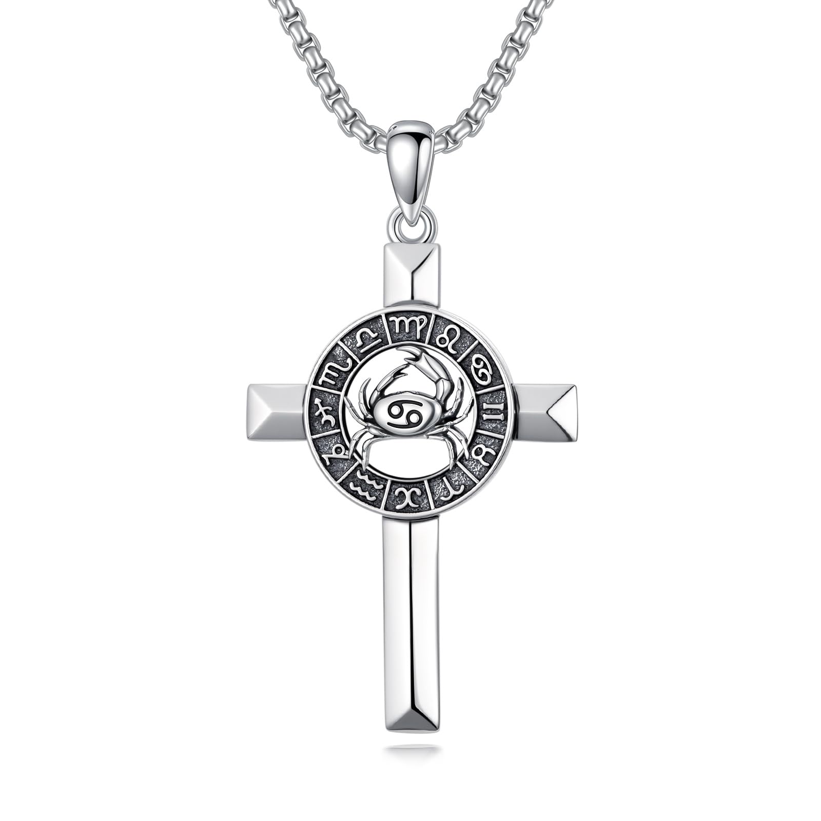 ROMANTICWORK 12 Sternzeichen Kette 925 Sterling Silber Konstellation Konstellation Anhänger Sternzeichen Halskette Horoskop Schmuck Geschenke für Damen Herren