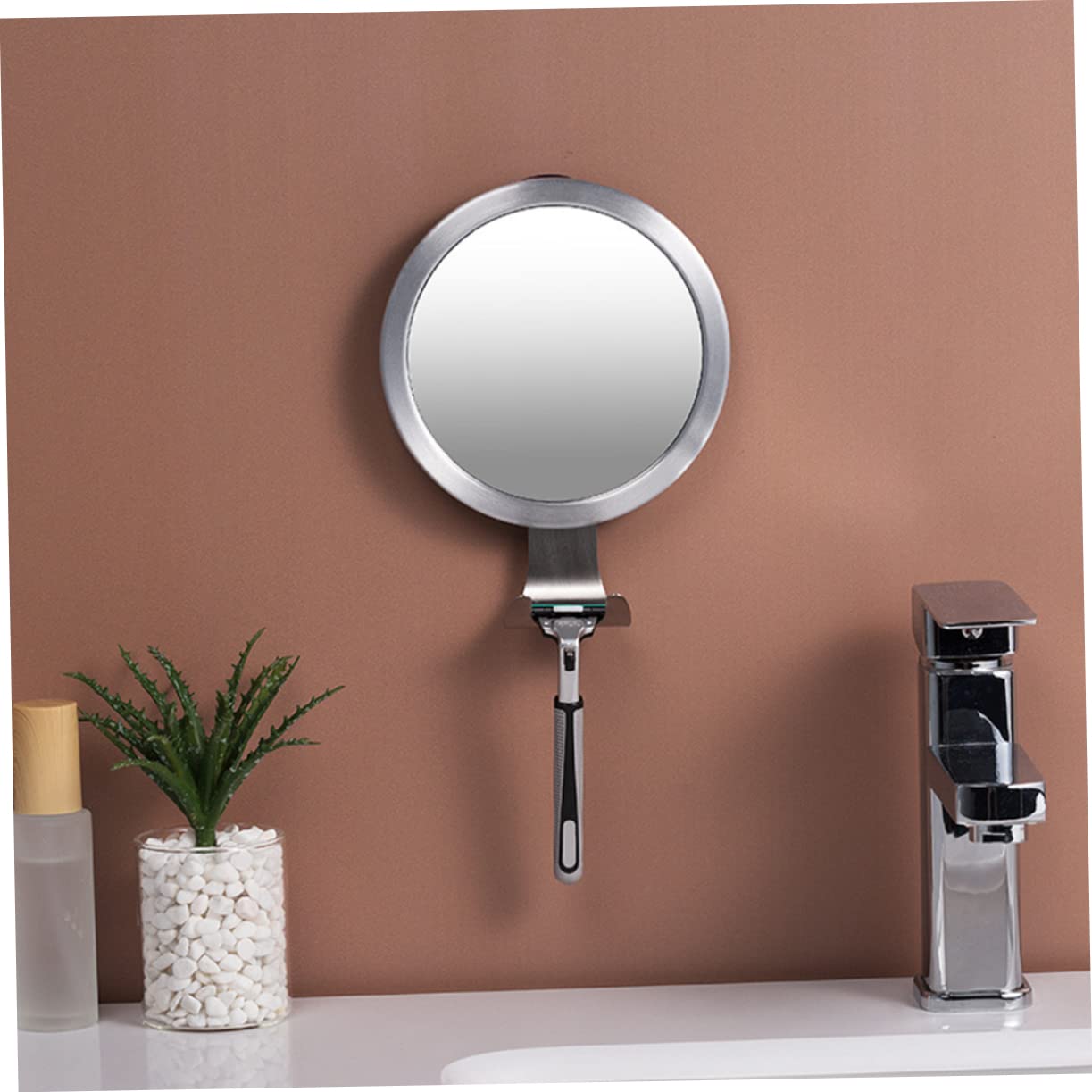 DOITOOL Beschlagfreier Duschspiegel Mit Haken Für Badzimmerspiegel Antibeschlag-freies Design Kein Wasserdampf Für Rasur Und Make-up