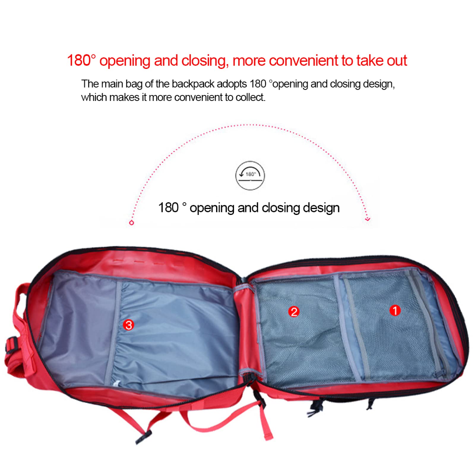 Mochilas de senderismo para acampar 45L, mochila táctica Mochila táctica grande de 3 días Mochila resistente Molle Army Assault Pack para caza Senderismo Camping Otras actividades al aire libre,Black