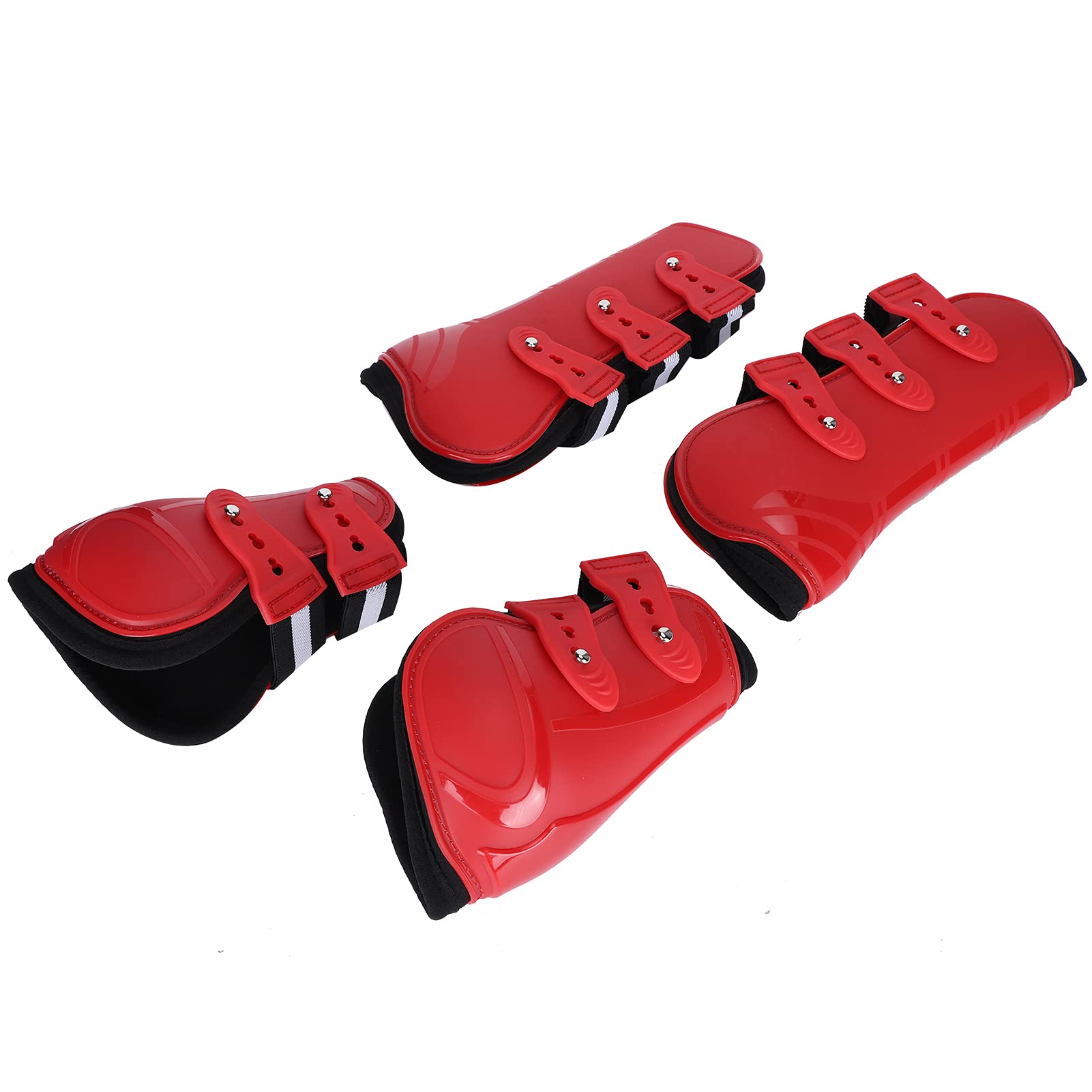 Protezione per Gambe per Cavallo in PU Protezione per Gambe per Ostacoli Fodera Morbida Ispessita Protezione per Gambe di Cavallo per Allenamento di Salto Competizione di
