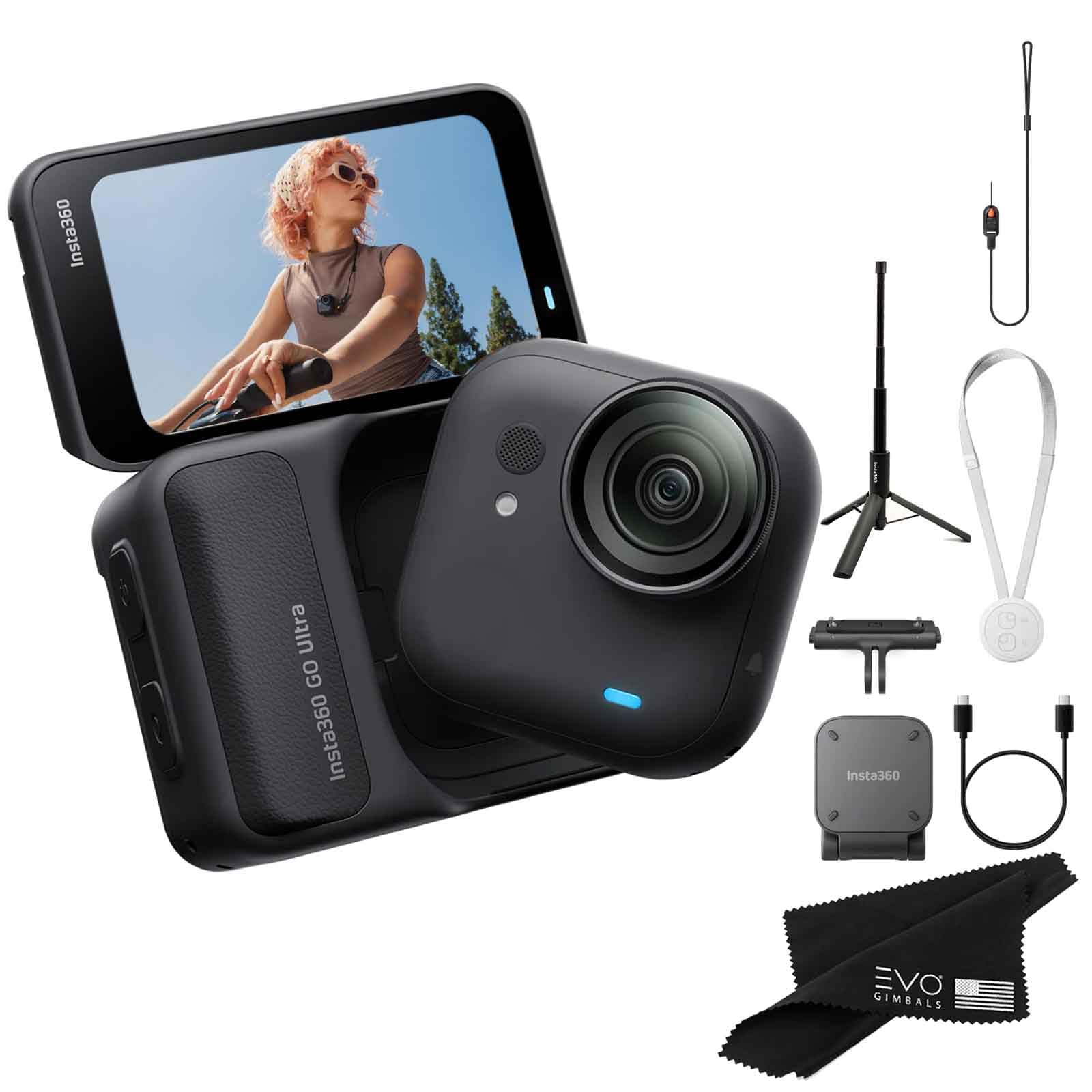 Insta360 GO Ultra Standard Bundle Midnight Black- Tiny Mighty Hands-Free 4K Cam, Lightweight, Low Light Excellence| Bundle Includes 2 in 1 Tripod Selfie Stick, Quick Release Mount-picture-26
