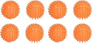 Conjunto de 8 bolas de secadora para máquina de lavar, bolas de lavagem, bolas de lavagem, reutilizáveis, de PVC, para lavanderia, bolas de lavagem de roupas, ouriço, para lavanderia, laranja