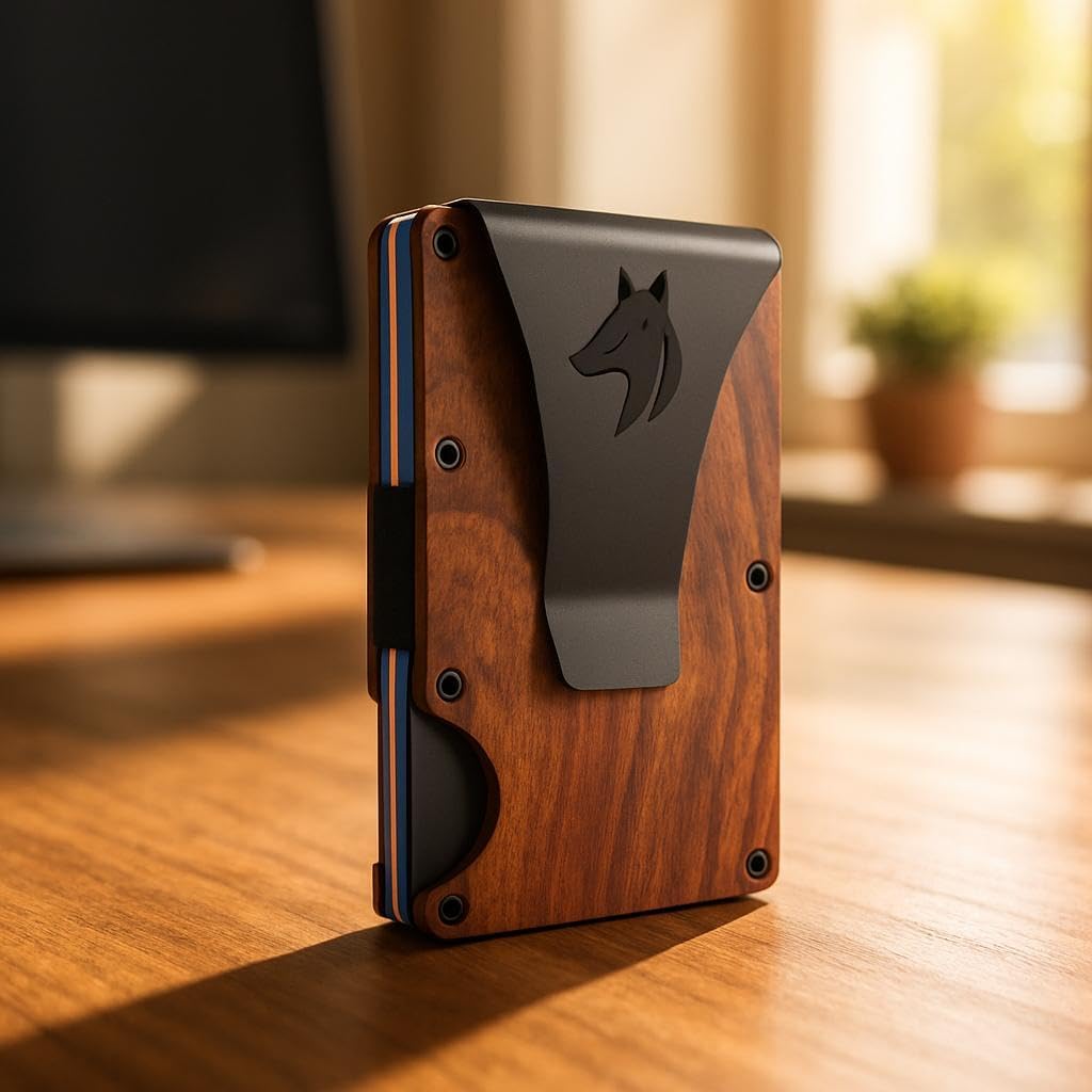 Slim RFID Blocking Wallet For Men - Light Weight, Durable & Compact- Minimalist Wallet With Money Clip (Walnut) - Image 2