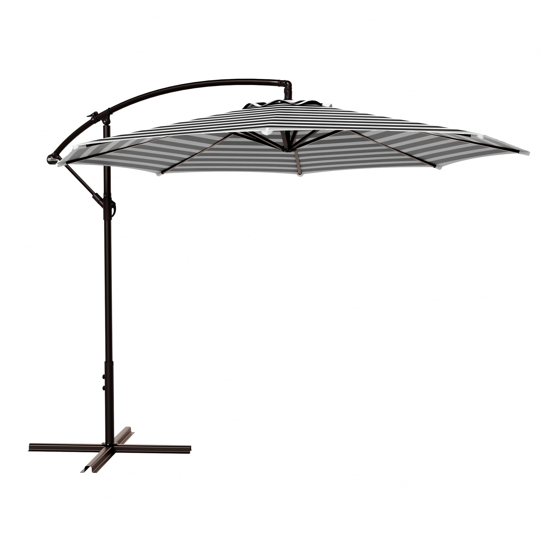 WO Home Furniture Patio Umbrella w Stand 2 PCS 10ft Outdoor Patio Cantilever Hanging Shade Kit