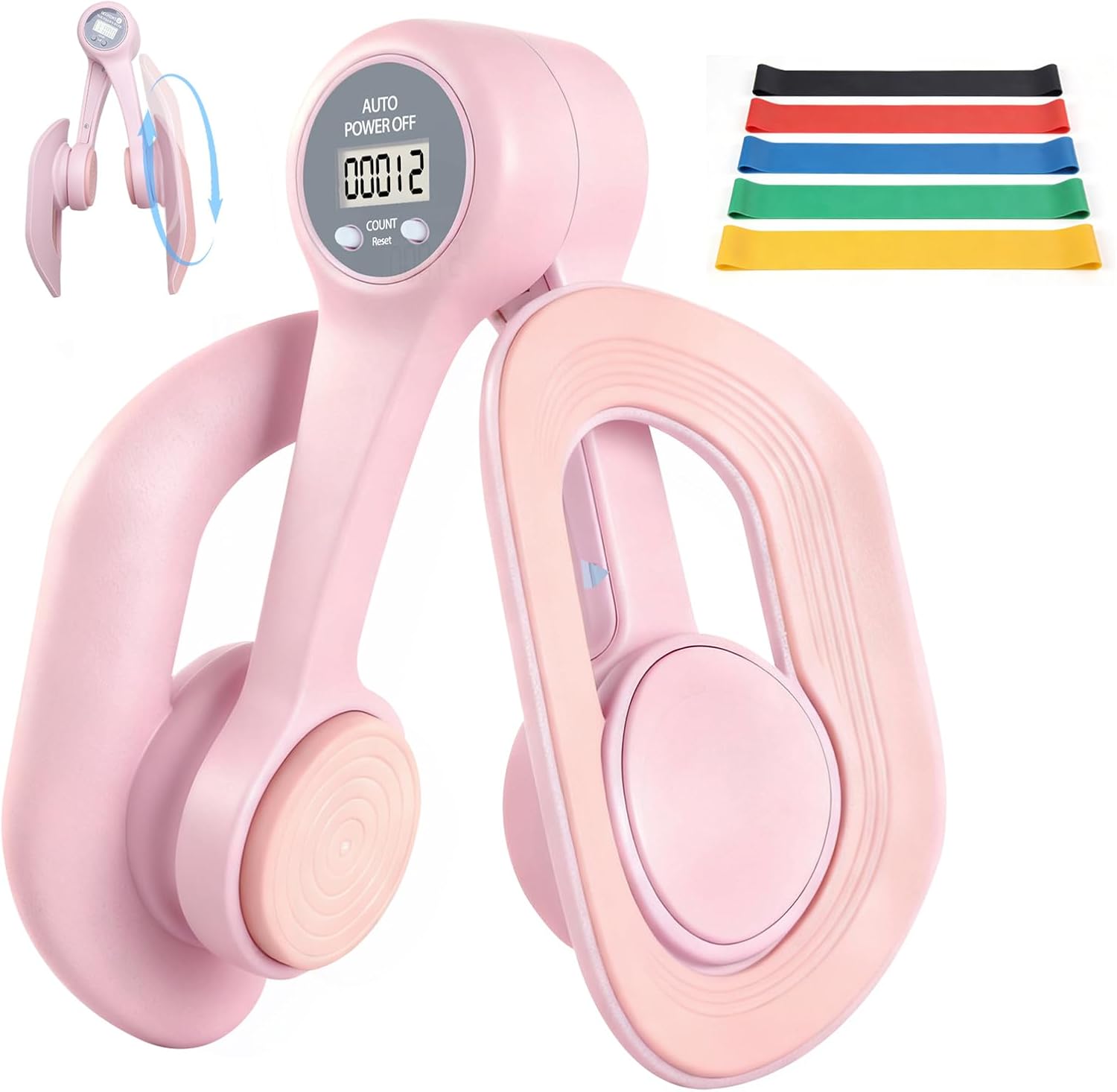 Inner Thigh Exerciser for Women, Pelvic Floor Exercise Devices with Display Counter, Adjustable Hip Trainer Kegel Exerciser for Postpartum Rehabilitation