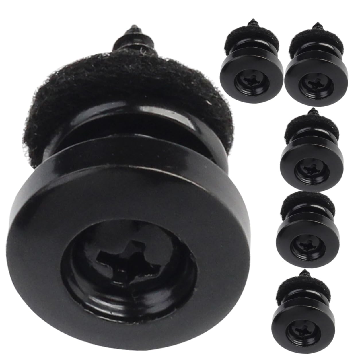 Milisten 6Pcs Slip Guitar Strap Lock Button Durable Felt Design for Acoustic Electric Bass Guitars Easy Installation Smooth Surface Suitable for Various Instruments