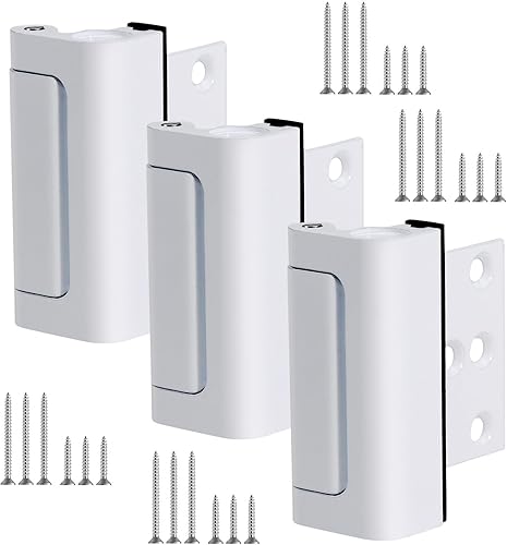 Miniatura 1 de Cerradura de puerta de seguridad para el hogar, cerradura de refuerzo de puerta a prueba de niños para puerta giratoria hacia adentro, cerraduras de