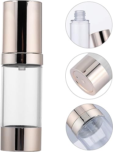 Miniatura 8 de Exceart 6 botellas de plástico de viaje con aerosol, vacío, rellenable, reutilizable, bomba de líquido, dispensador cosmético, para artículos de